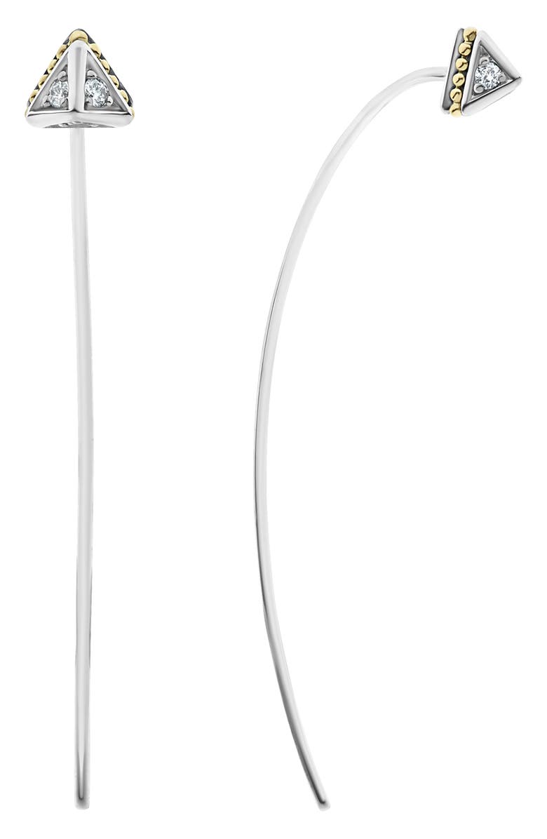 LAGOS Diamond Small Pyramid Threader Earrings, Alternate, color, 