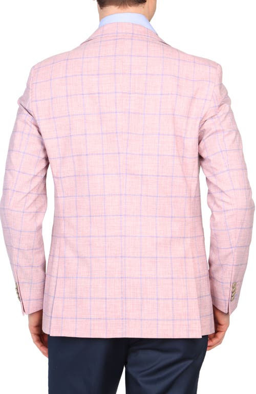 Shop Tailorbyrd Mélange Windowpane Sport Coat In Dust Rose