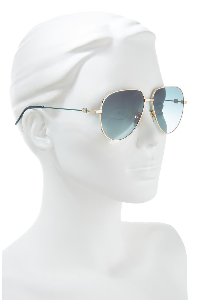 GV Speed Gradient Pilot Sunglasses, Alternate, color, SENGLD/GRN