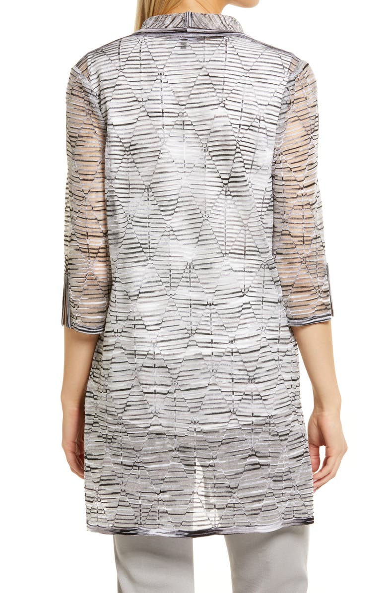 Ming Wang Geo Stitch Duster Jacket, Alternate, color, 