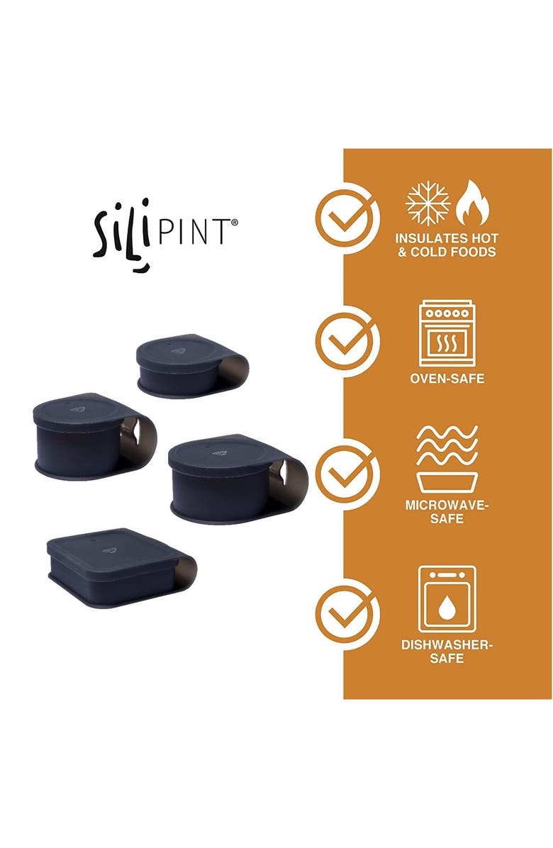 Silipint Silicone Go Go Bowls Set Of 410, 20, 30 Oz, Alternate, color, Black