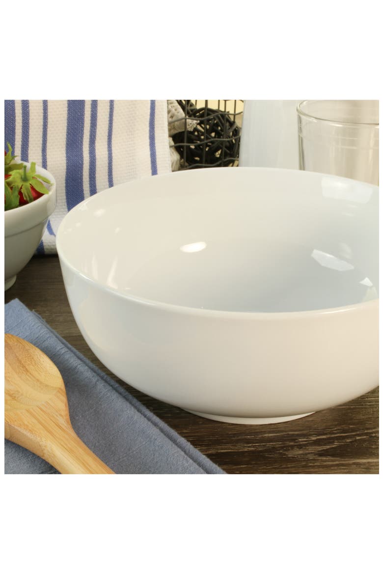 Set of 2 Serving Bowls, Alternate, color, WHITE