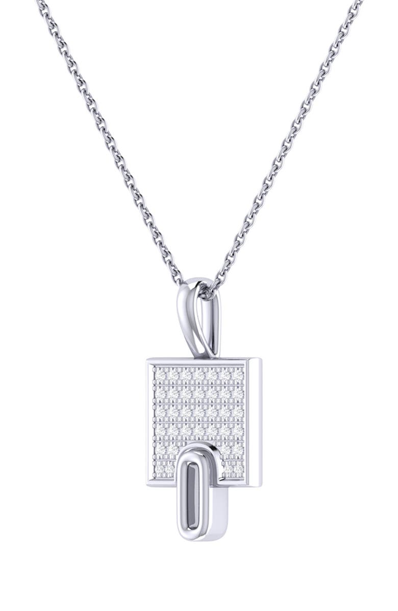 LuvMyJewelry Home Sidewalk Diamond Pendant Necklace - 0.09ct., Alternate, color, Silver
