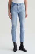 AG Mari Raw Hem High Waist Crop Straight Leg Jeans