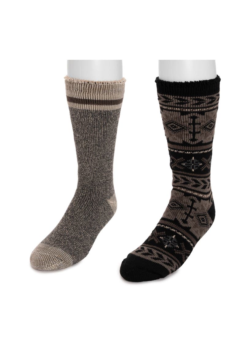 Heat Retainer Socks 2 Pair Pack, Main, color, Dark Grey/Pearl