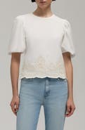 Hunter Embroidered Puff Sleeve Top