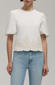 Hunter Embroidered Puff Sleeve Top