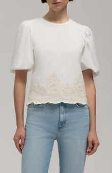 Hunter Embroidered Puff Sleeve Top