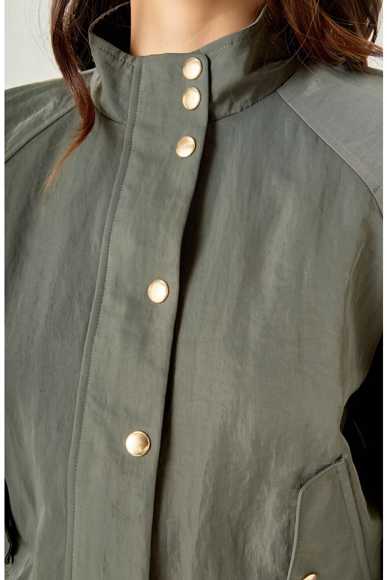 Snap Bomber Jacket, Alternate, color, CHARCOAL