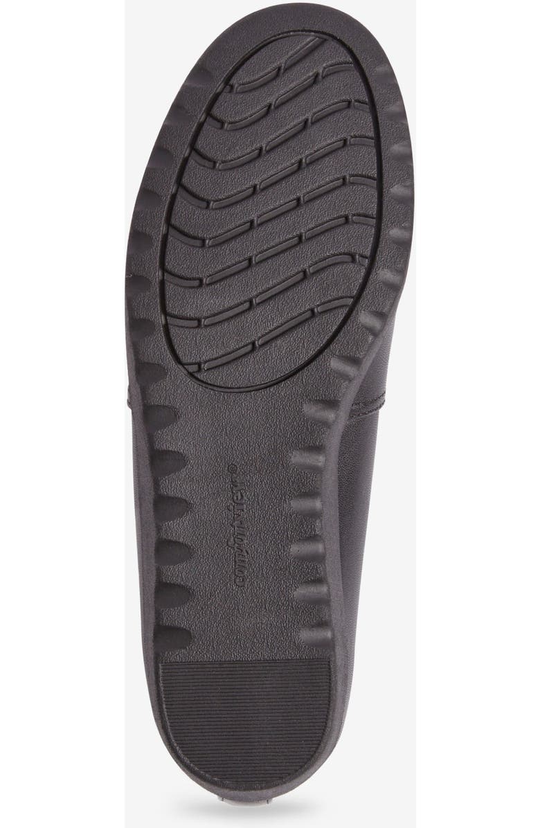 Comfortview The June Leather-Like Slip On Flat, Alternate, color, Black