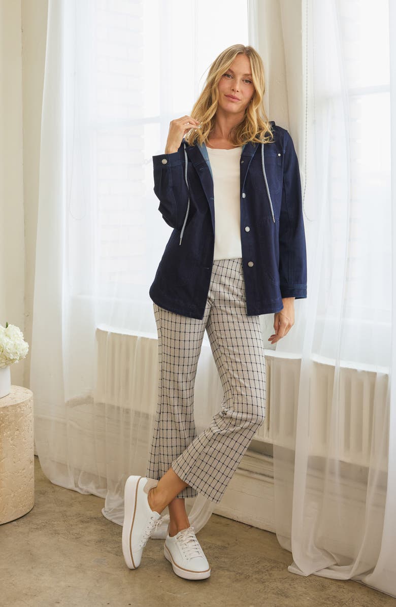 Liverpool Los Angeles Stella Grid Pull-On Kick Flare Knit Pants, Alternate, color, 