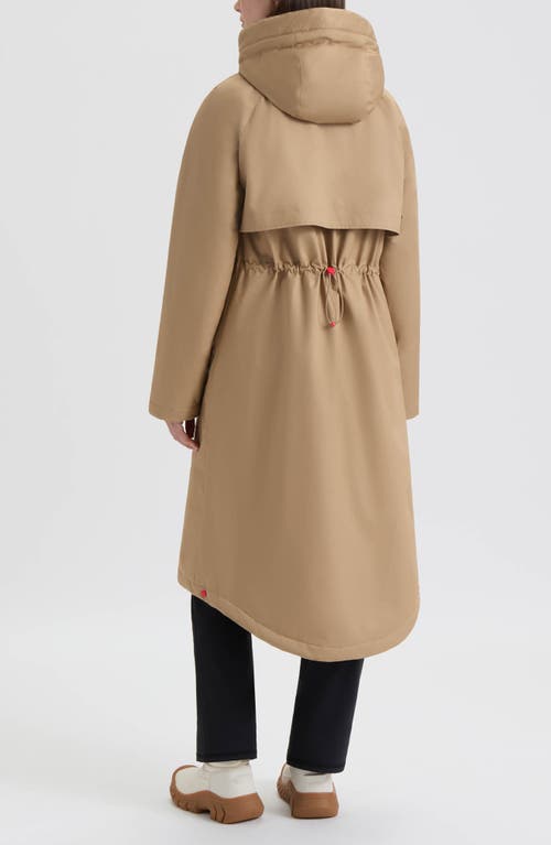 Hunter Jane Hooded Water Repellent Coat In Brown