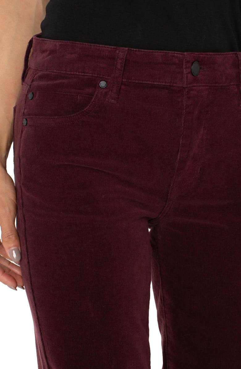 Liverpool Los Angeles Marley Corduroy Girlfriend Pants, Alternate, color, Blackberry