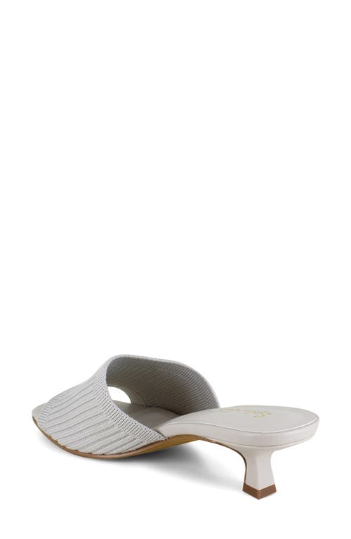 Splendid Hadley Kitten Heel Slide Sandal In White Sand Knit