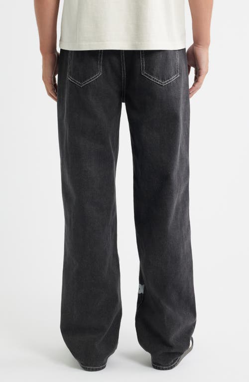Santo Studio Medici Prato Graphic Baggy Jeans In Black