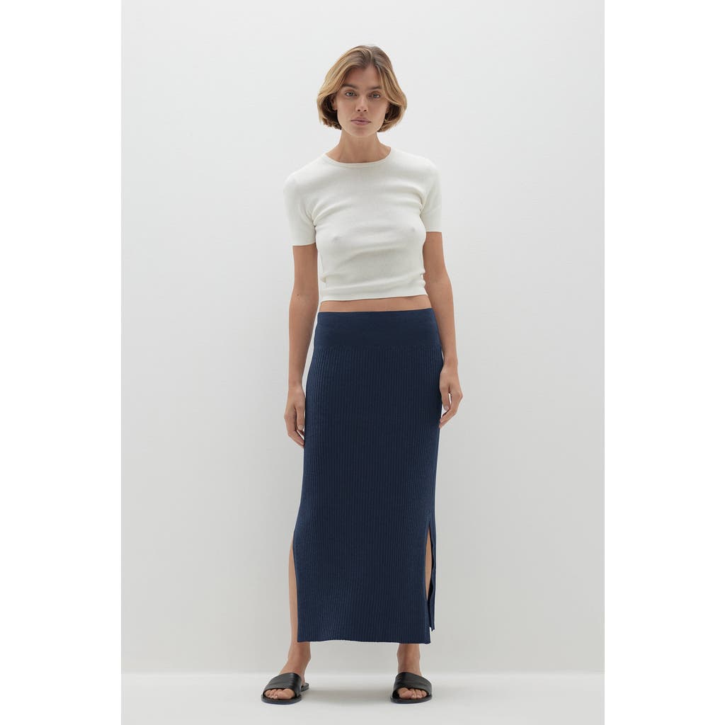 Naked Cashmere Aubrie Midi Skirt In Blue