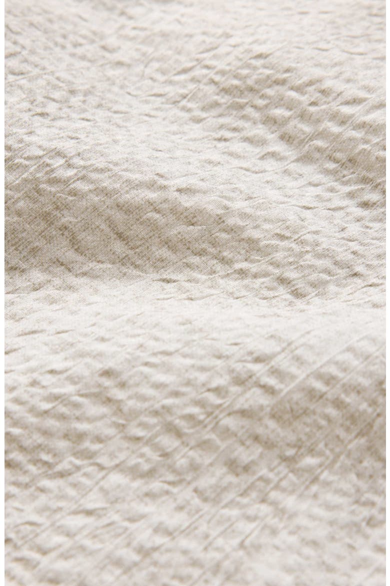 Malon Mélange Short Sleeve Cotton Seersucker Button-Up Shirt, Alternate, color, IVORY
