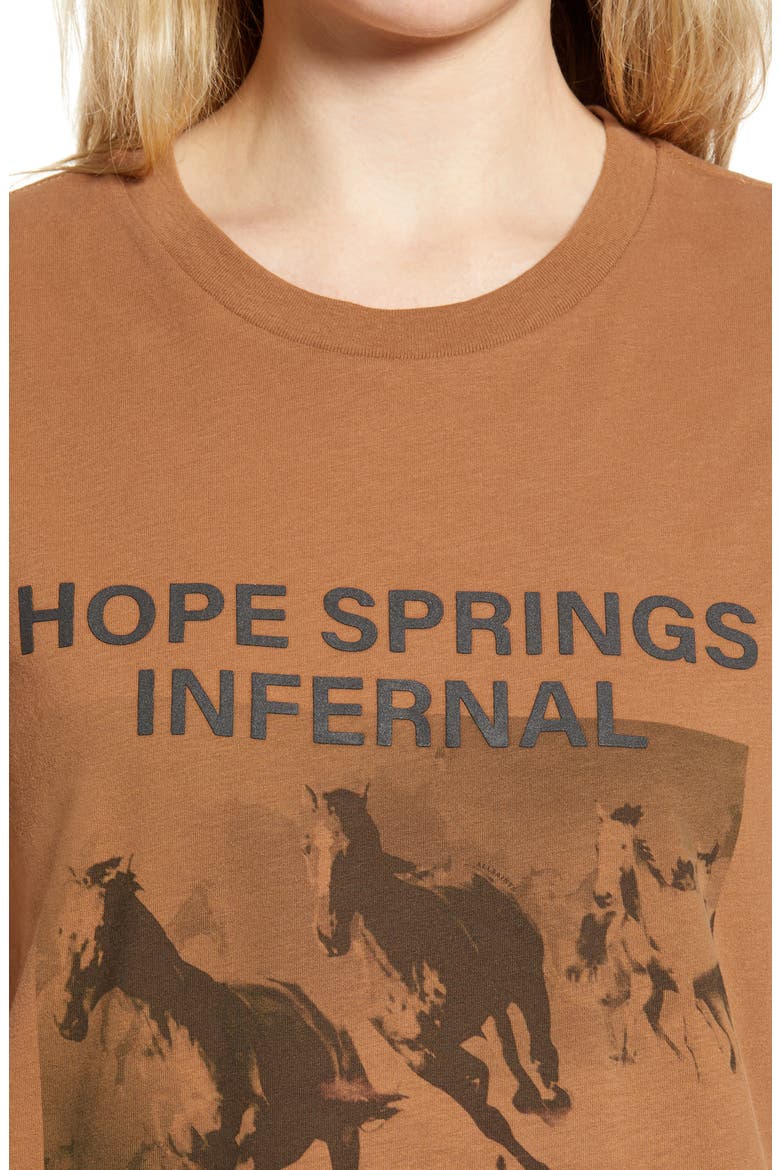 Santo Cotton Graphic Boyfriend Tee, Alternate, color, CONKER BROWN
