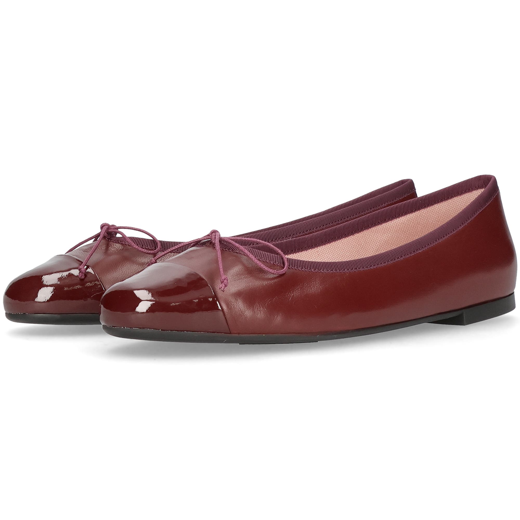 Toecap Ballet Flat, Alternate, color, Wine red