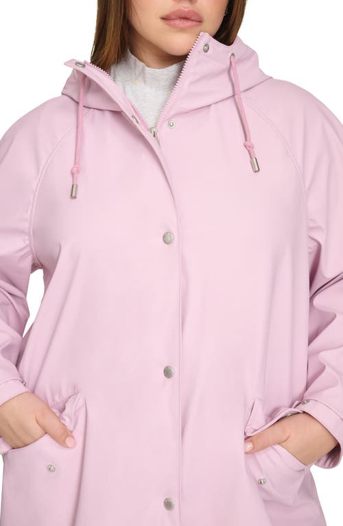 Levi's Water Resistant Hooded Raincoat In Blush