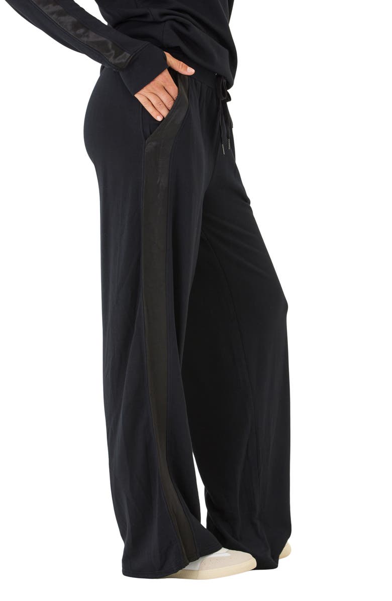 Threads 4 Thought Diane Fleece Wide Leg Sweatpants, Alternate, color, Black