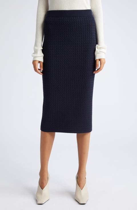 Ginosa Cable Knit Pencil Skirt