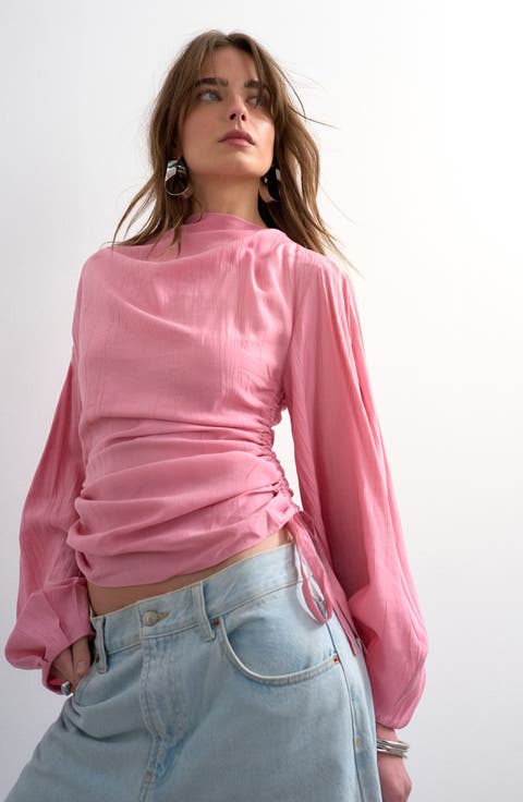 Cinched Side Tie Top