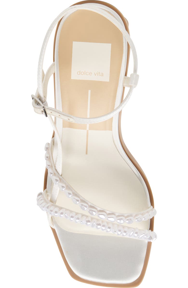 Dolce Vita Belita Embellished Sandal, Alternate, color, True White Satin