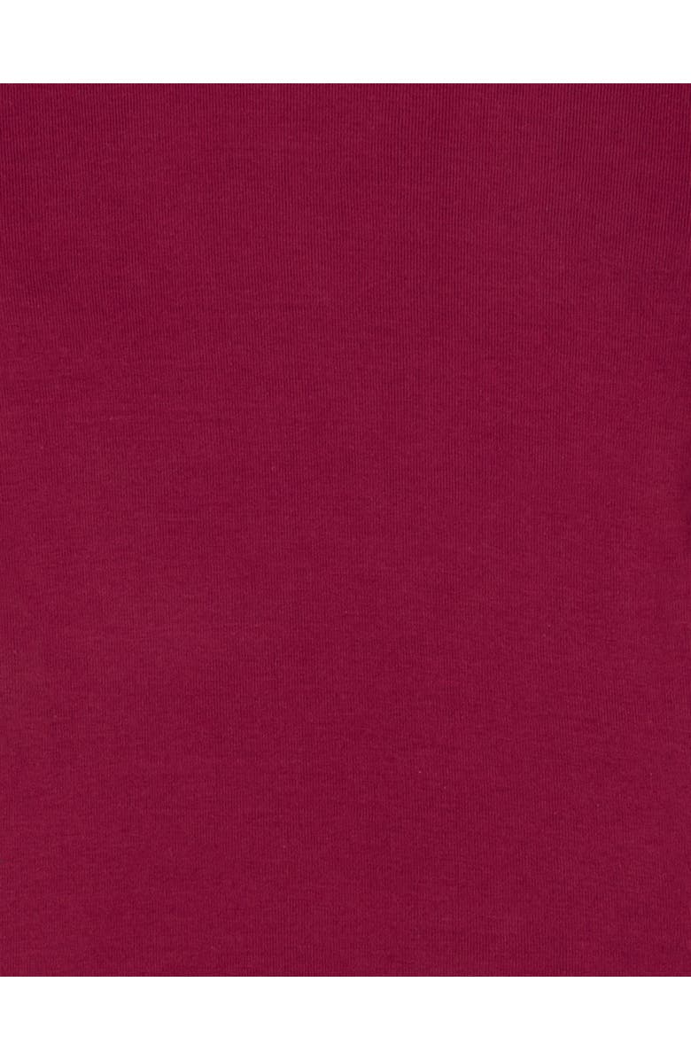 Leveret Kids Long Sleeve T-Shirt, 100% Cotton, Solid Colors, Alternate, color, Maroon
