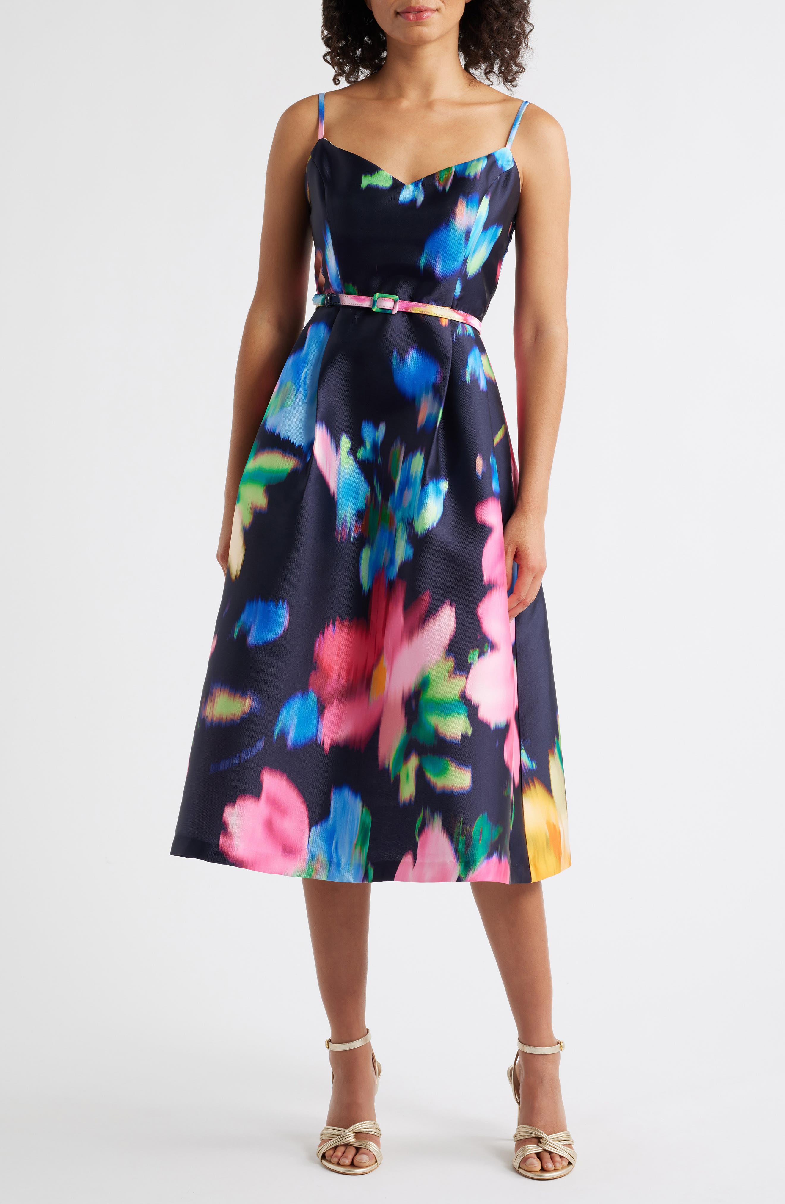 Julia Jordan Abstract Floral Cocktail Dress