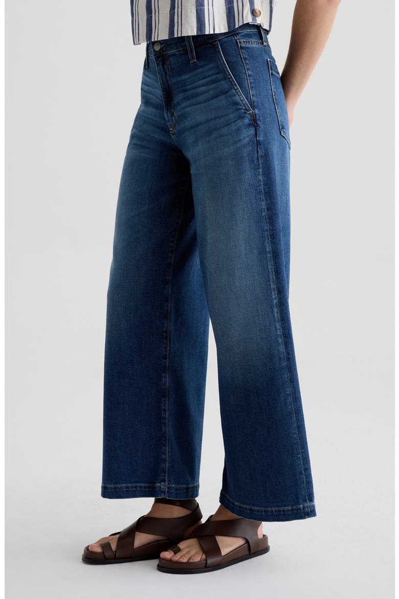 Stella High Waist Palazzo Jeans, Alternate, color, INDIGO SHADE