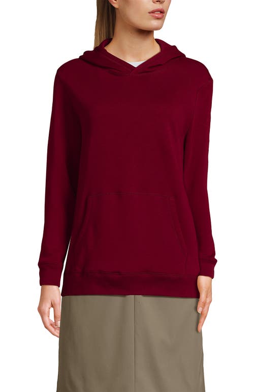 Lands' End School Uniform Adult Hooded Pullover Sweatshirt In Garnet