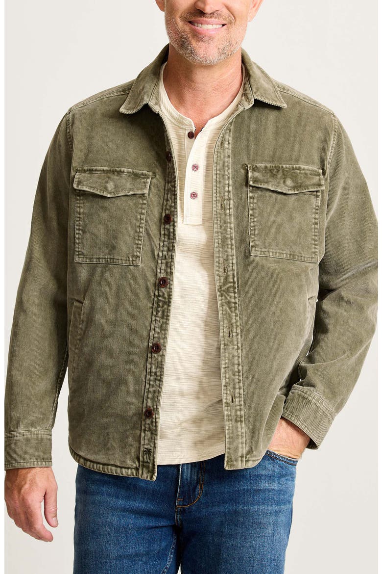 Camden Corduroy Shirt Jacket, Main, color, OAKMOSS