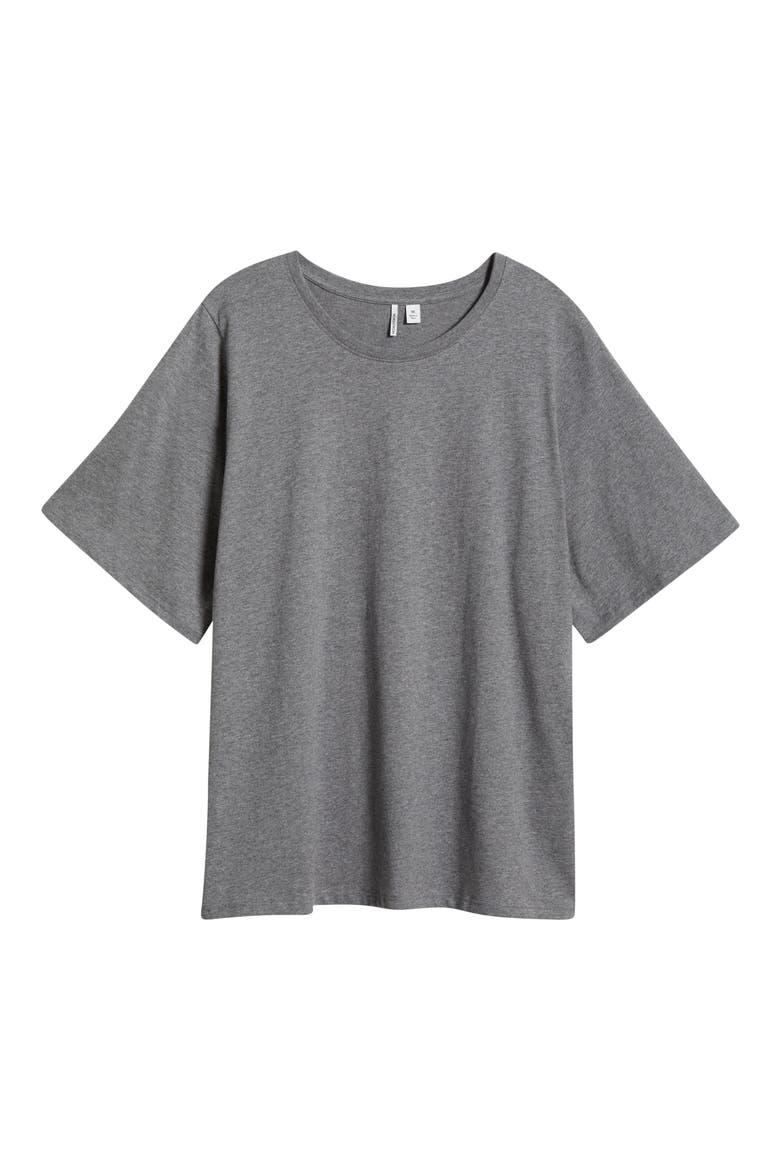 Relaxed Fit Pima Cotton Crewneck T-Shirt, Alternate, color, GREY DARK HEATHER