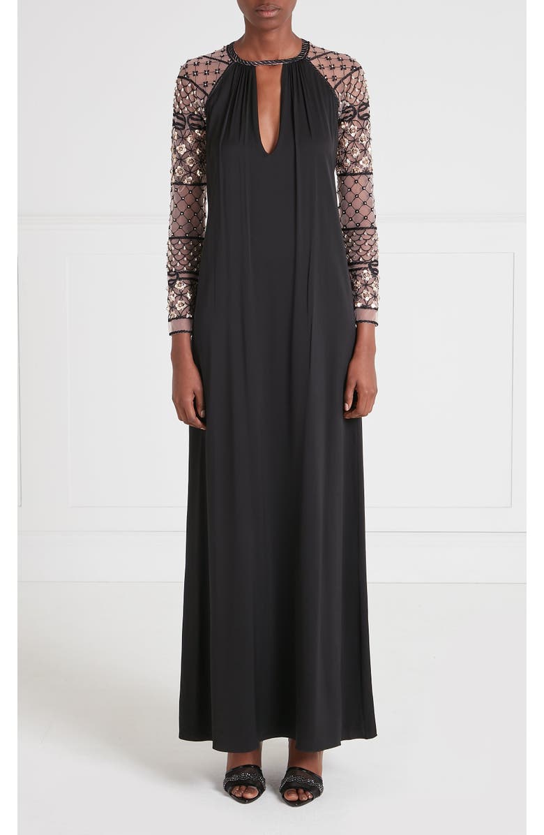 Temperley London Marie Gown, Main, color, Black