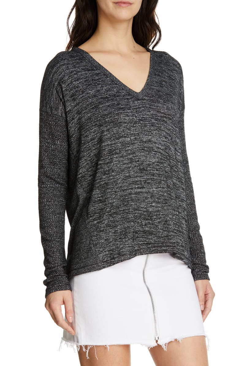 rag & bone Clara V-Neck Top, Alternate, color, 