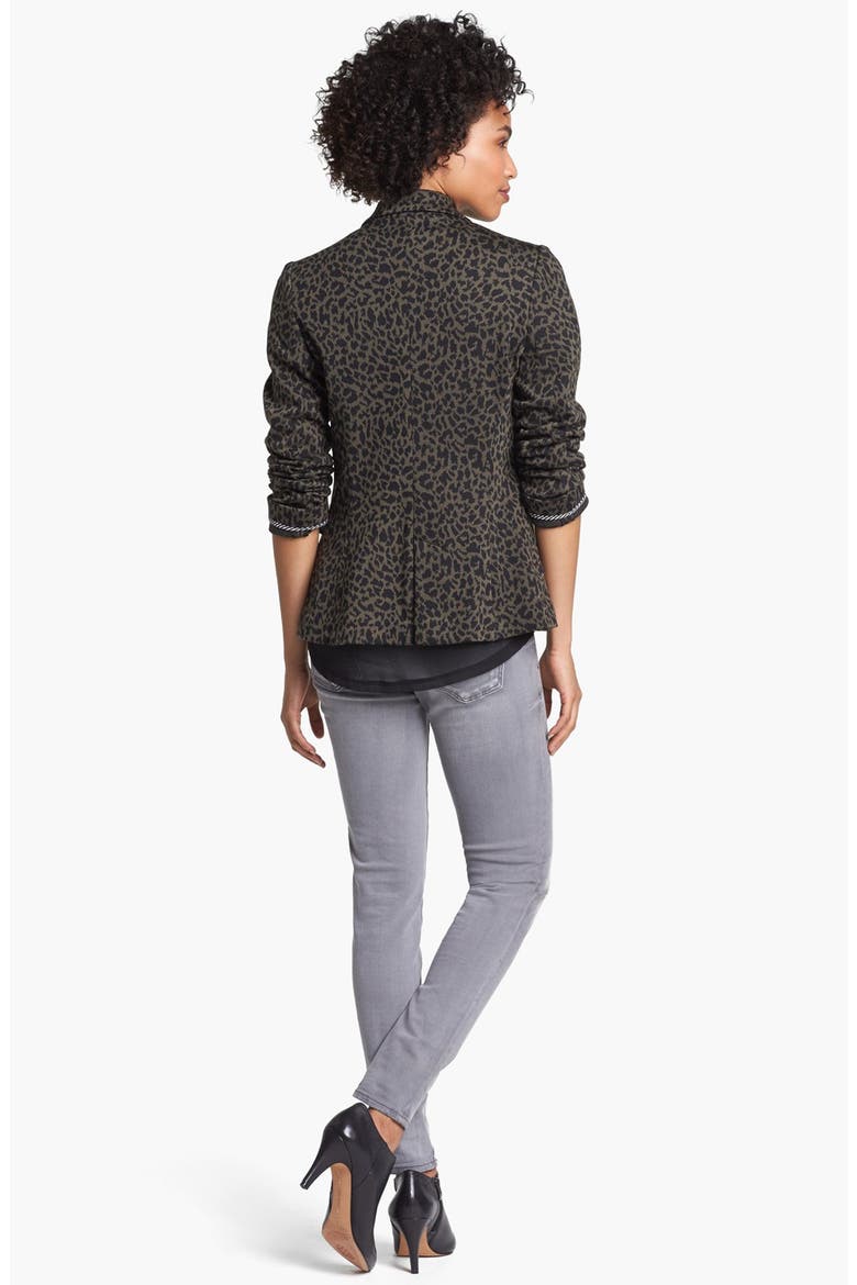 Knit Blazer, Alternate, color, ARMY ANIMAL