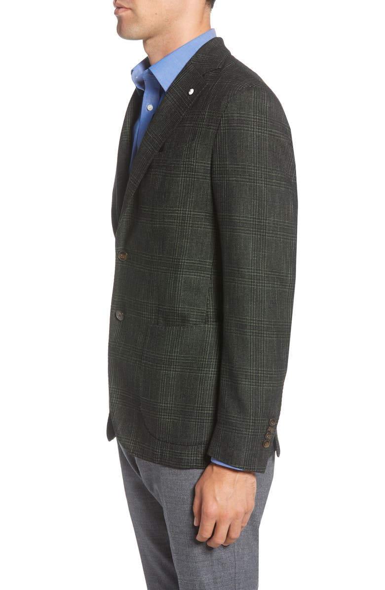 L.B.M. 1911 Trim Fit Plaid Cotton Blend Sport Coat, Alternate, color,