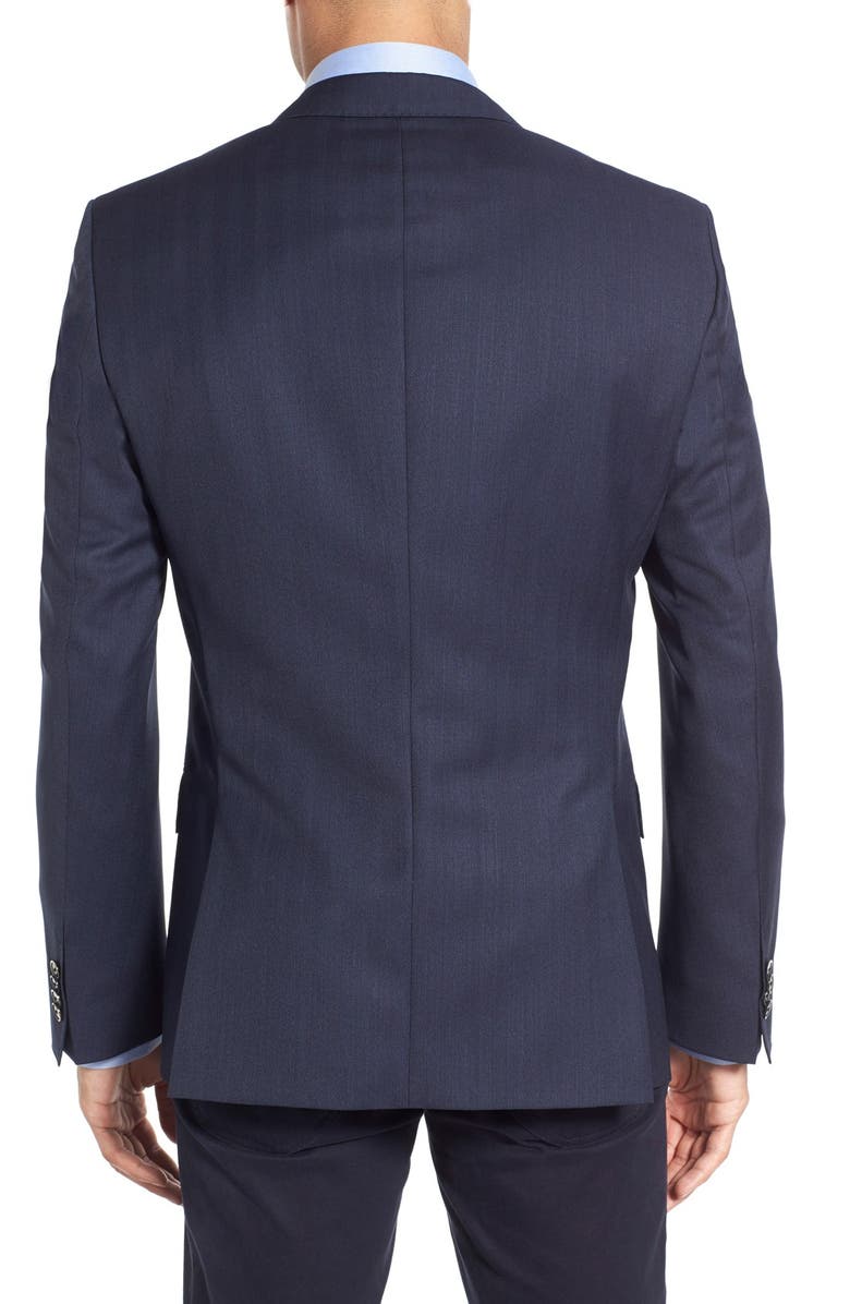 BOSS Hutsons Trim Fit Herringbone Wool Sport Coat, Alternate, color, 