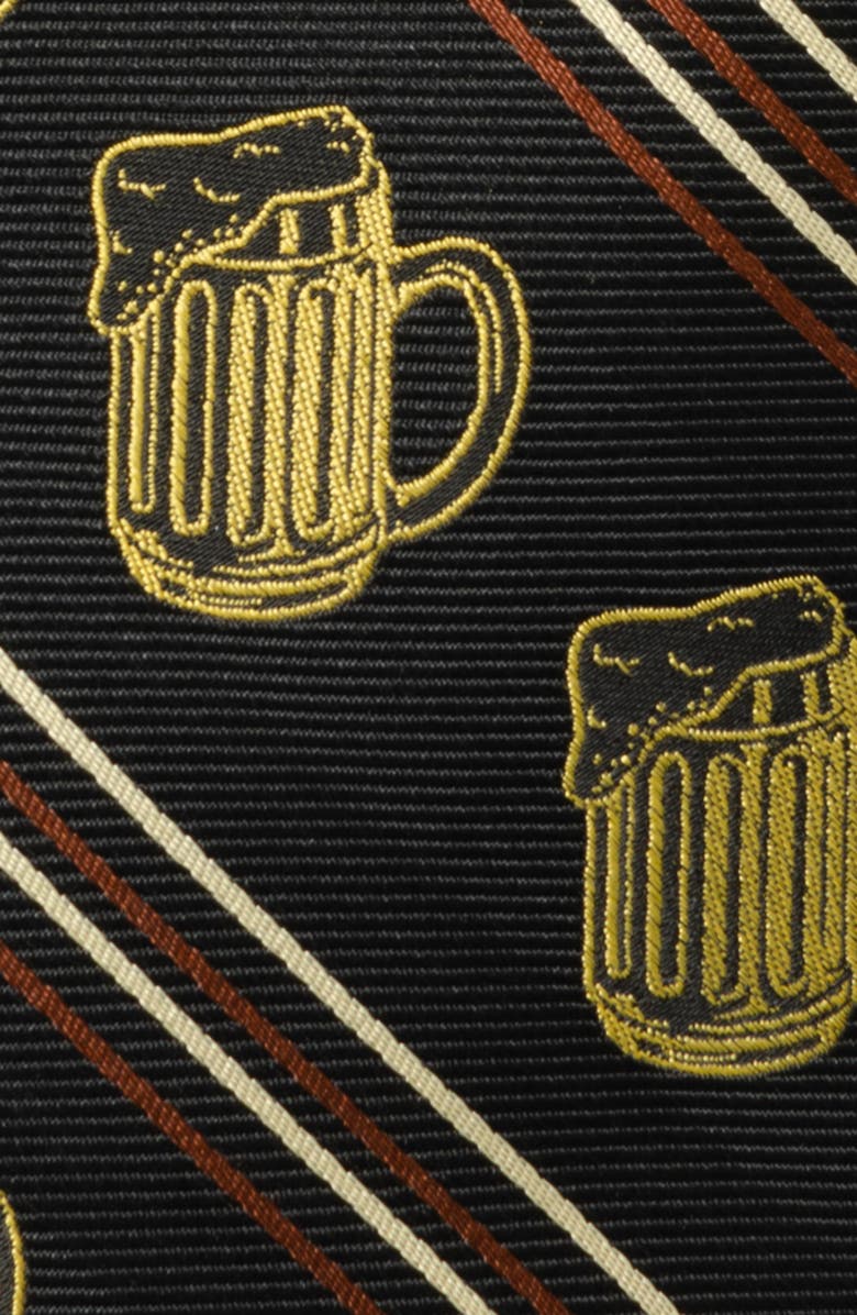 Cufflinks, Inc. Beeraficionado Stripe Silk Blend Tie, Alternate, color, Brown