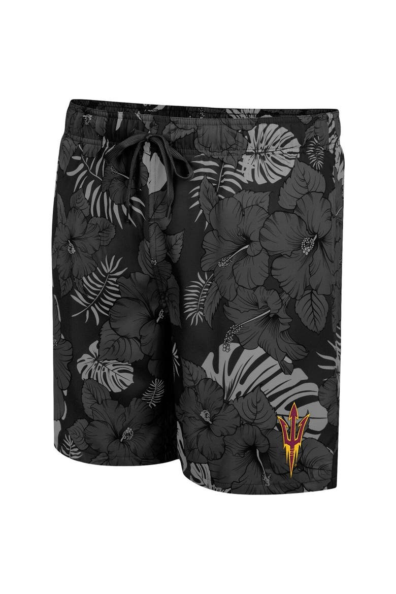 Men's Colosseum Black Arizona State Sun Devils The Dude Swim Shorts, Alternate, color, Black