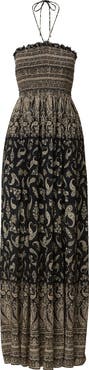 Veronica Beard Ayanna Paisley Halter Maxi Dress