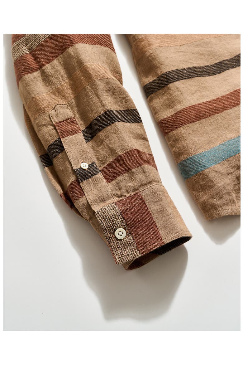 Tuscumbia Archive Stripe Button-Down Shirt, Alternate, color, TAN MULTI
