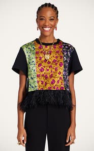 La DoubleJ La Scala Tee With Feathers