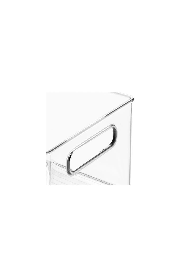 Stackable Fridge Bin - Kitchen Storage Bin for Pantry, Cabinets, or Fridge, Set of 2, Clear, Alternate, color, Clear