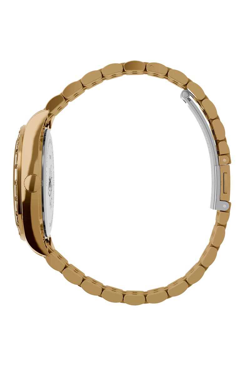 x Jacquie Aiche Legacy Malachite Flower Bracelet Watch, 36mm, Alternate, color, GOLD/ GREEN