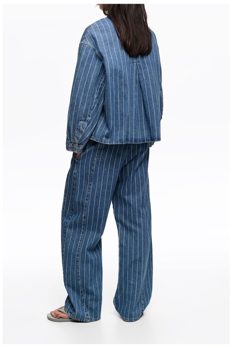 A-line Washed Denim Jacket, Alternate, color, DENIM BLUE