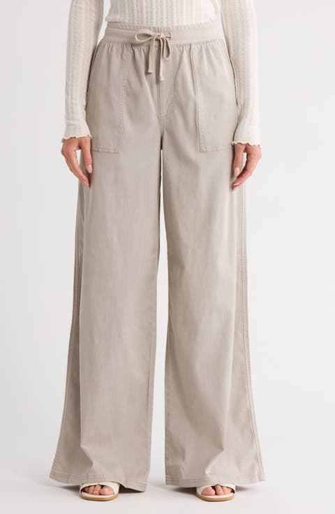 Twill Wide Leg Pants