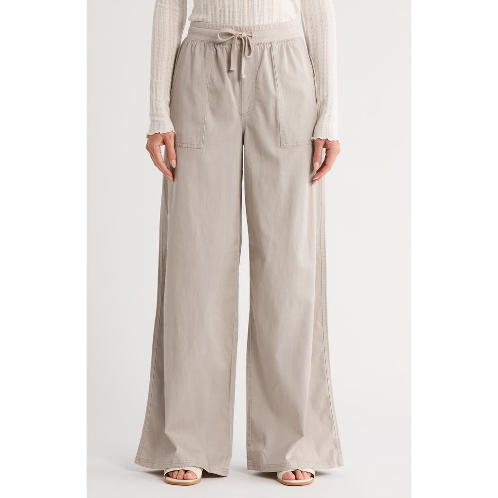 Splendid Twill Wide Leg Pants In Neutral