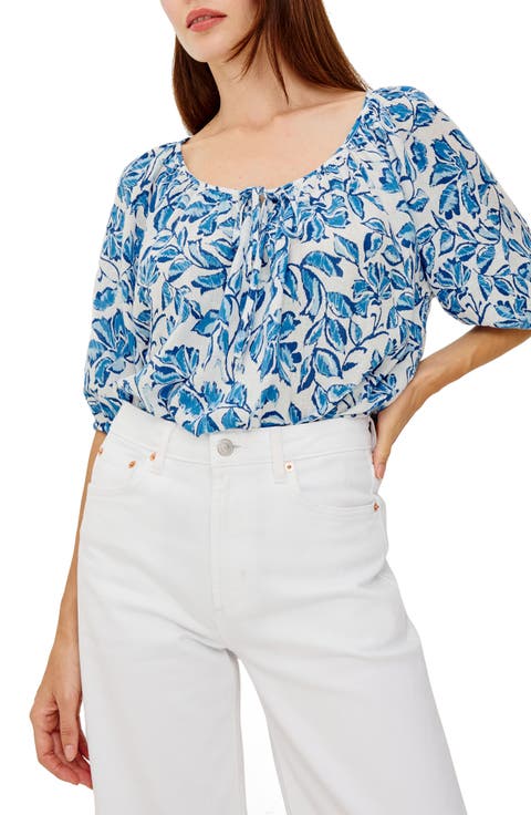 Kirstie Floral Split Neck Top